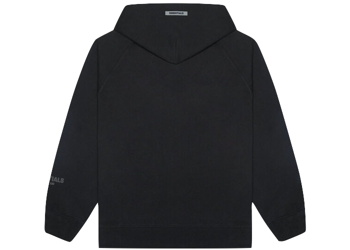 FEAR OF GOD 'ESSENTIALS' 3D SILICON APPLIQUE PULLOVER HOODIE DARK SLATE/STRETCH LIMO/BLACK